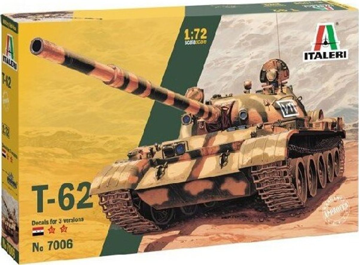 Italeri - T-62 Tank Byggesæt - 1:72 - 7006