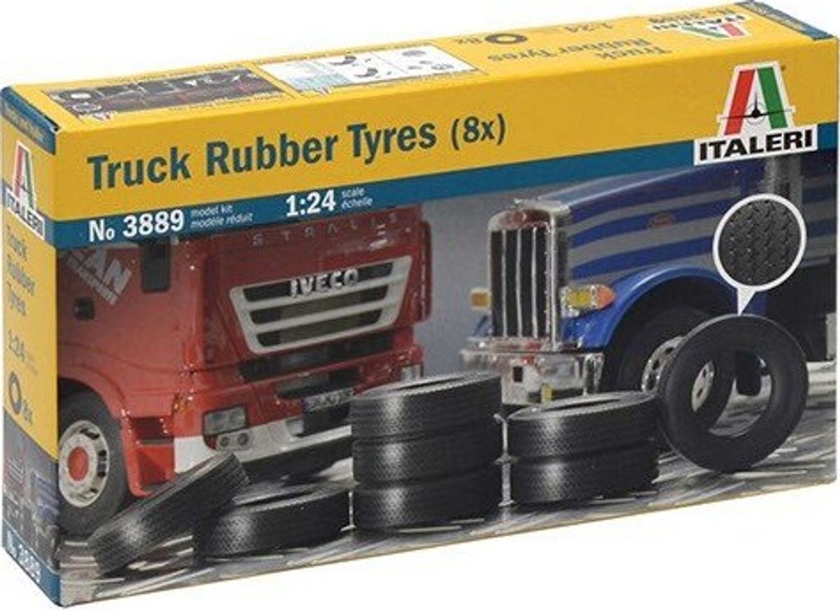 Italeri - Truck Rubber Tyres - 8 Stk - 1:24 - 3889