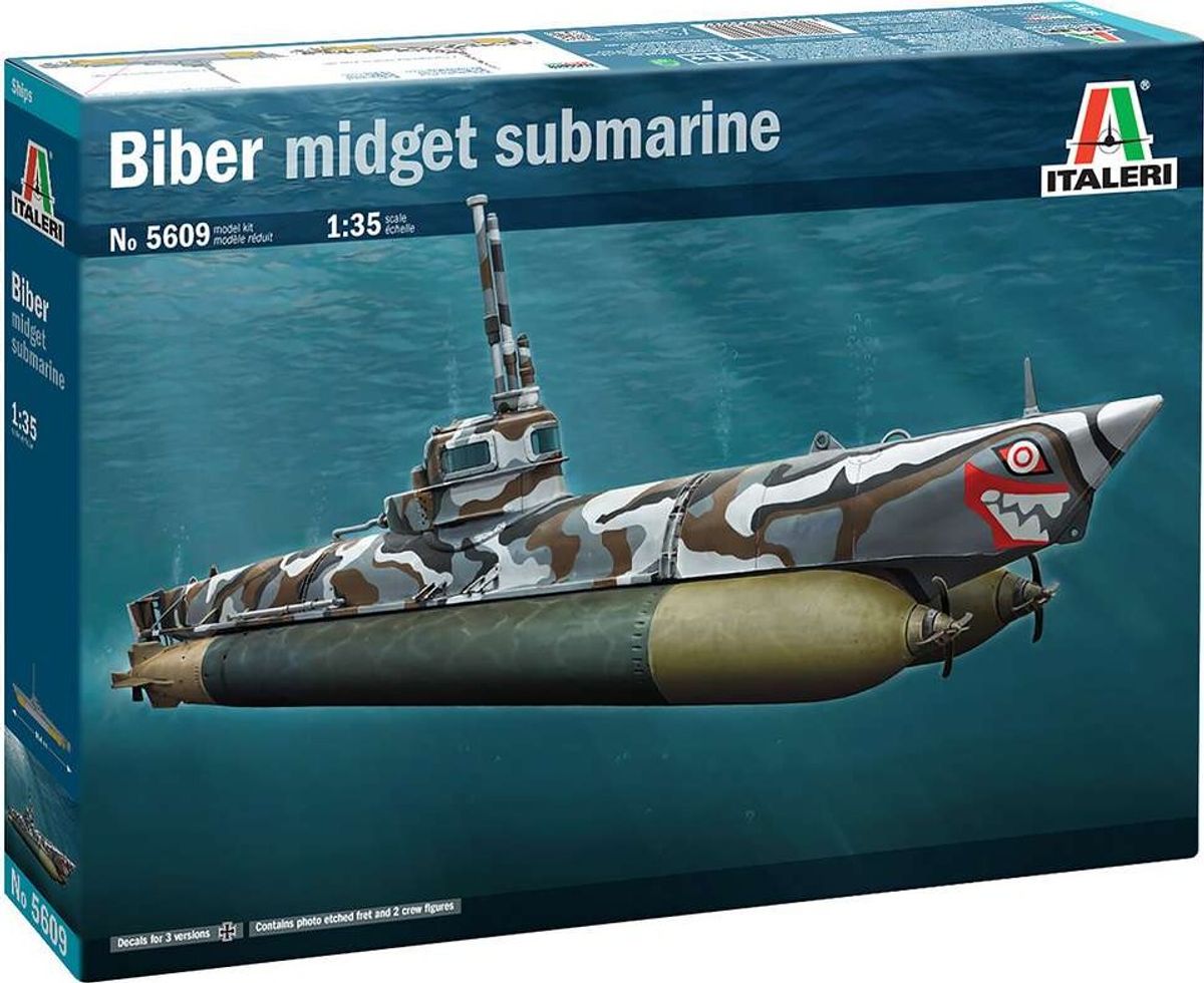 Italeri - U-boot Biber Midget Submarine Byggesæt - 1:35 - 5609s