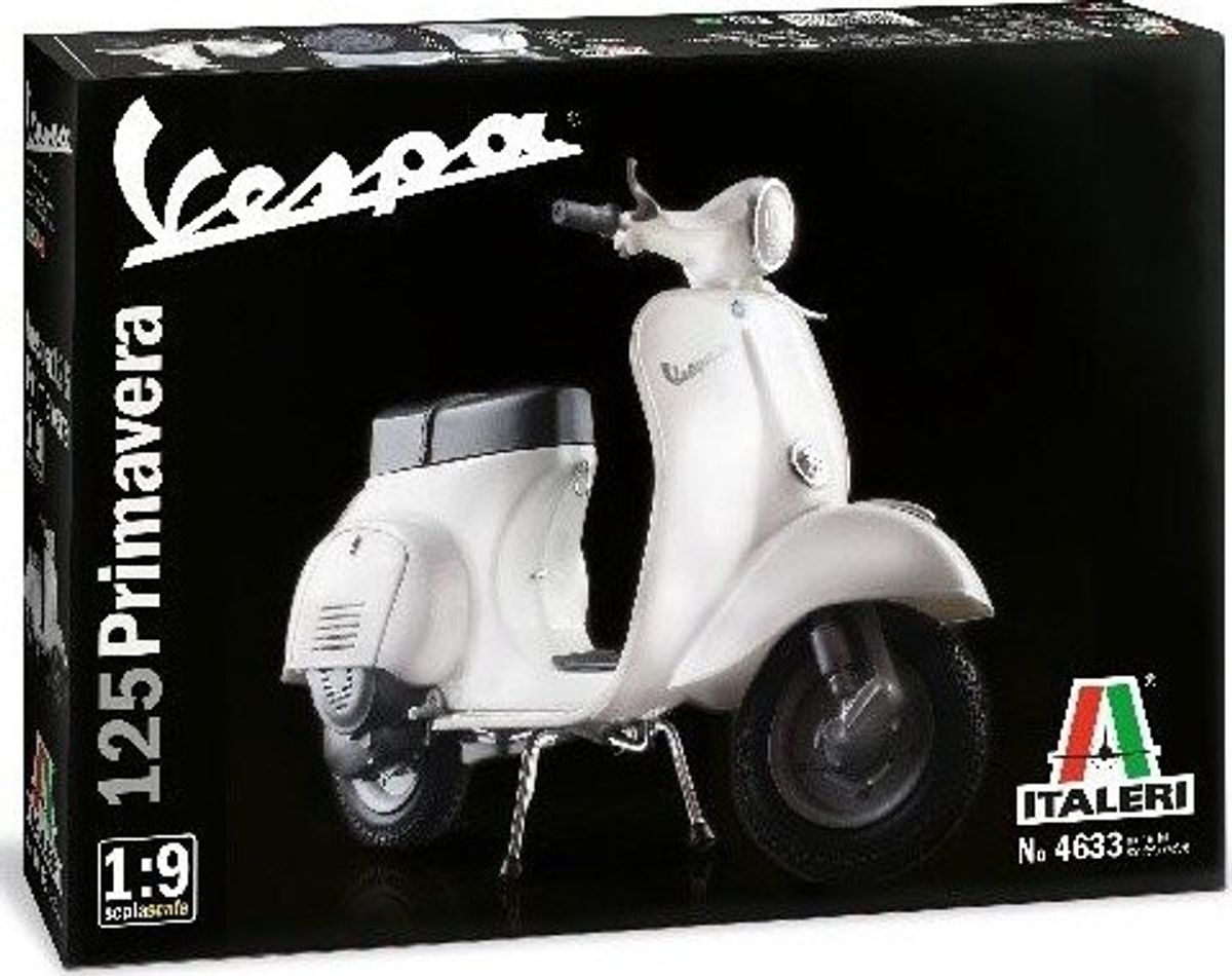 Italeri - Vespa 125 Primavera Scooter Byggesæt - 1:9 - 4633