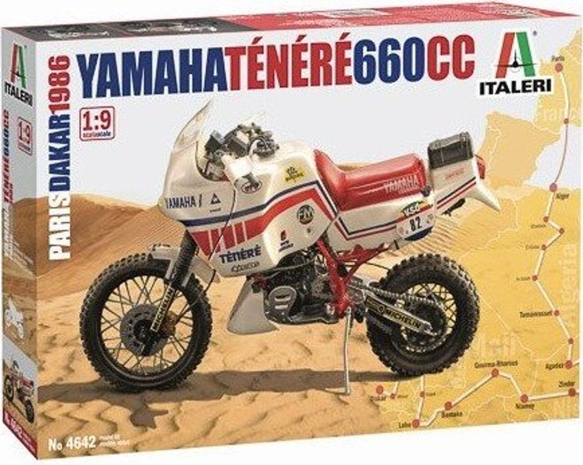 Italeri - Yamaha Ténéré 660 Cc Motorcykel Byggesæt - 1:9 - 4642