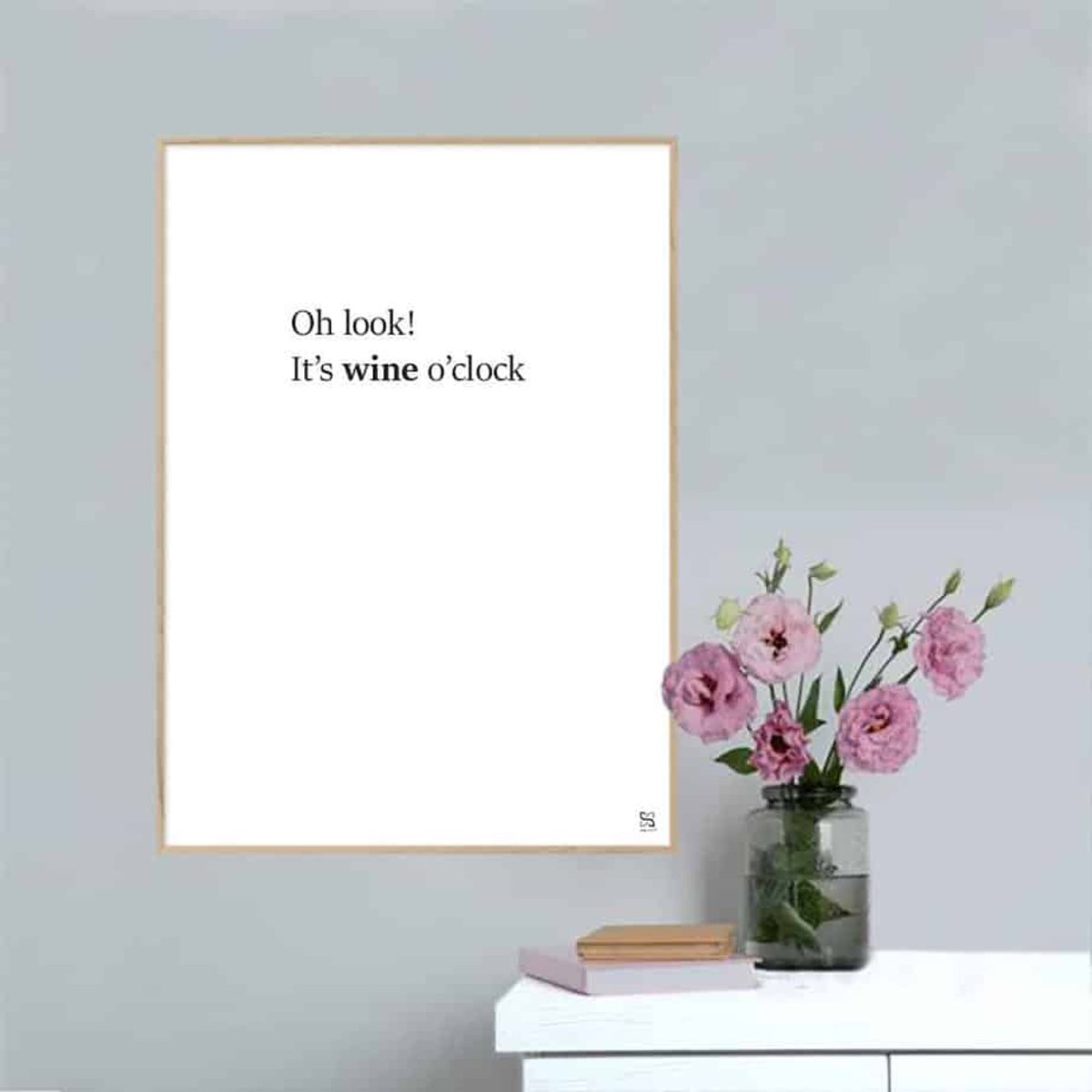 It's wine o'clock plakat - 50 x 70 cm / XL / lodret