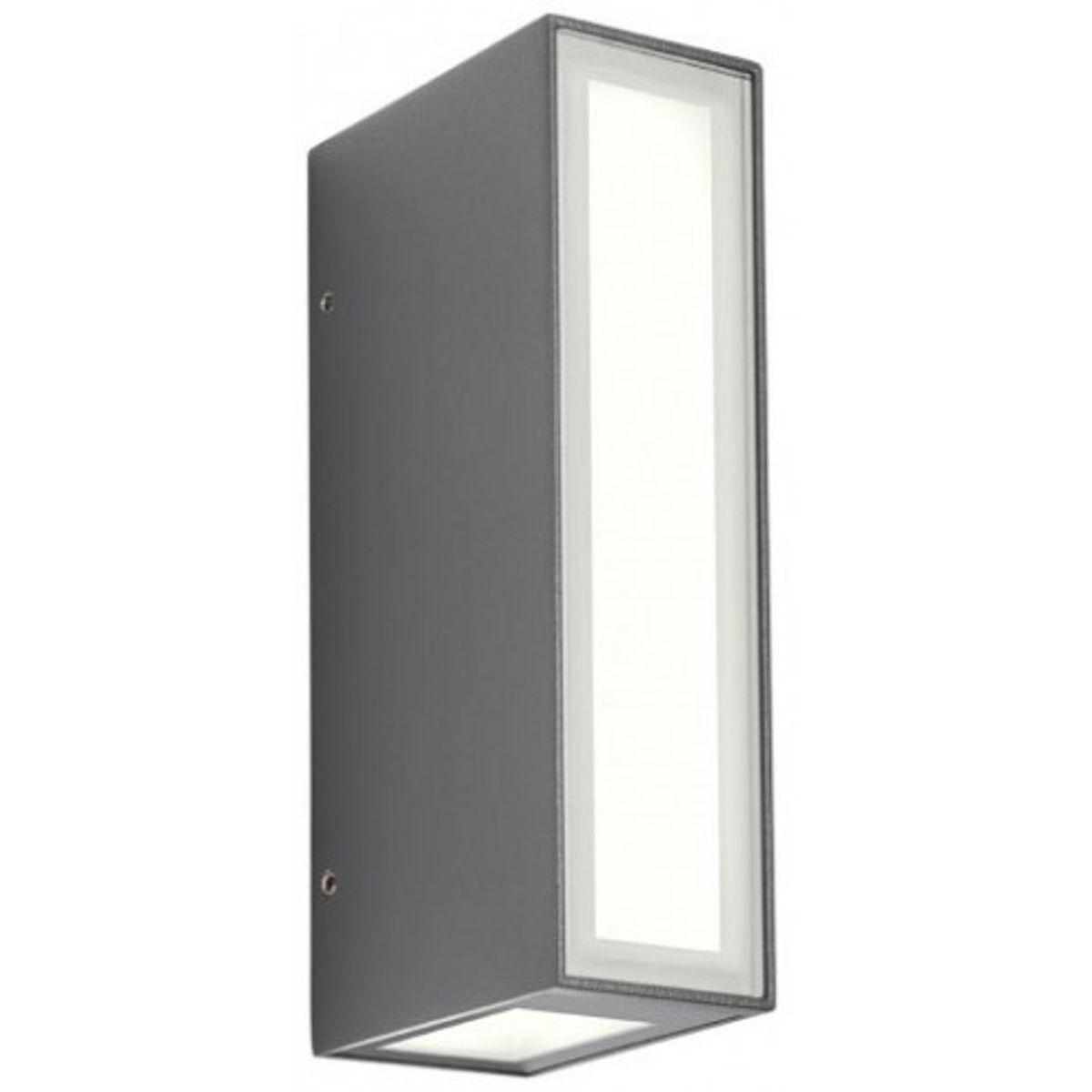 IVAR Up-Down Væglampe i aluminium og glas H16,5 cm 1 x 8W SMD LED - Mat mørkegrå