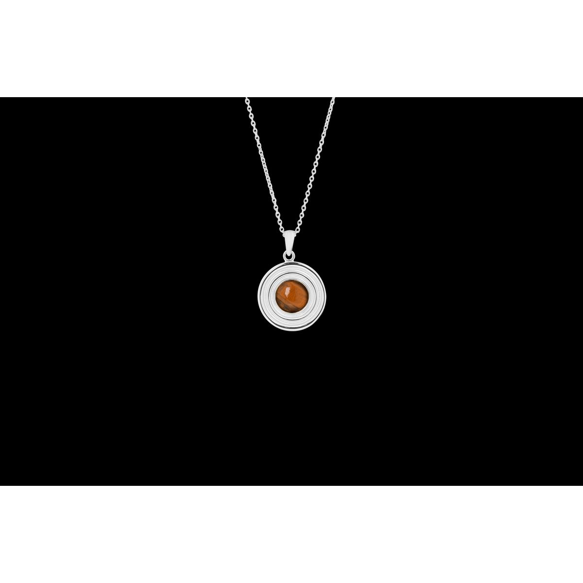 IX Anker Necklace Tiger Eye Silver