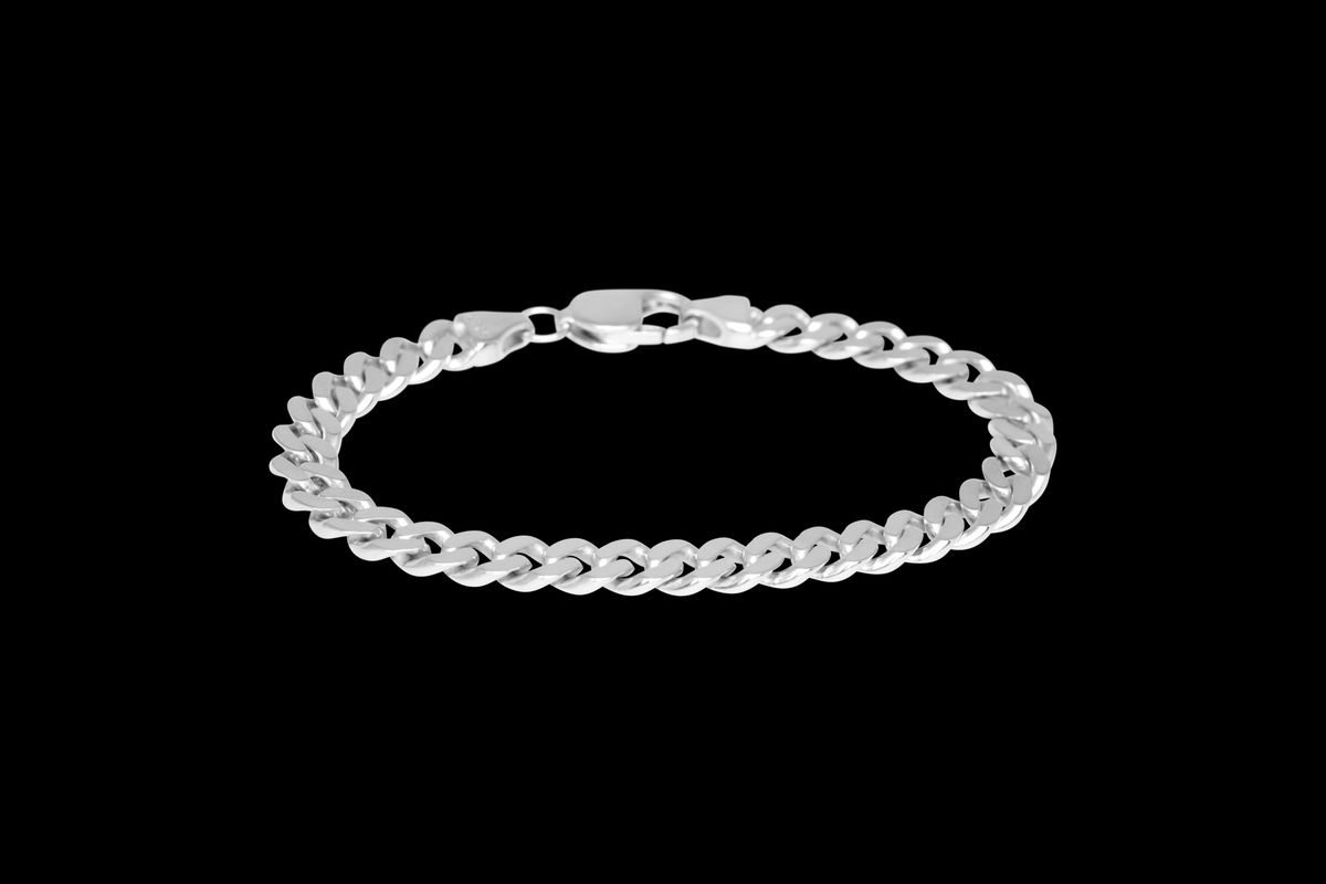 IX Chunky Curb Matt Bracelet Silver