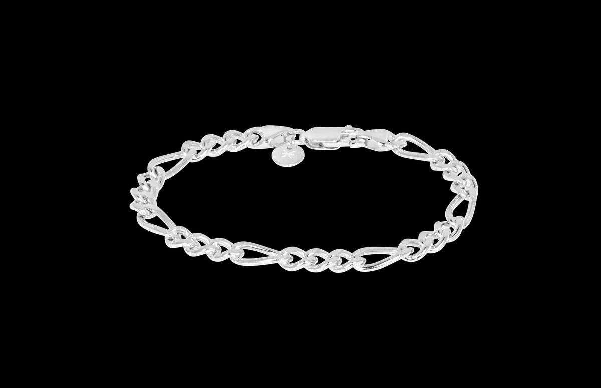 IX Chunky Figaro Bracelet Silver