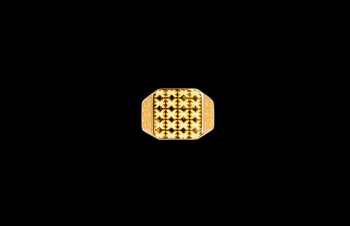 IX Octagon Logo Signet Ring