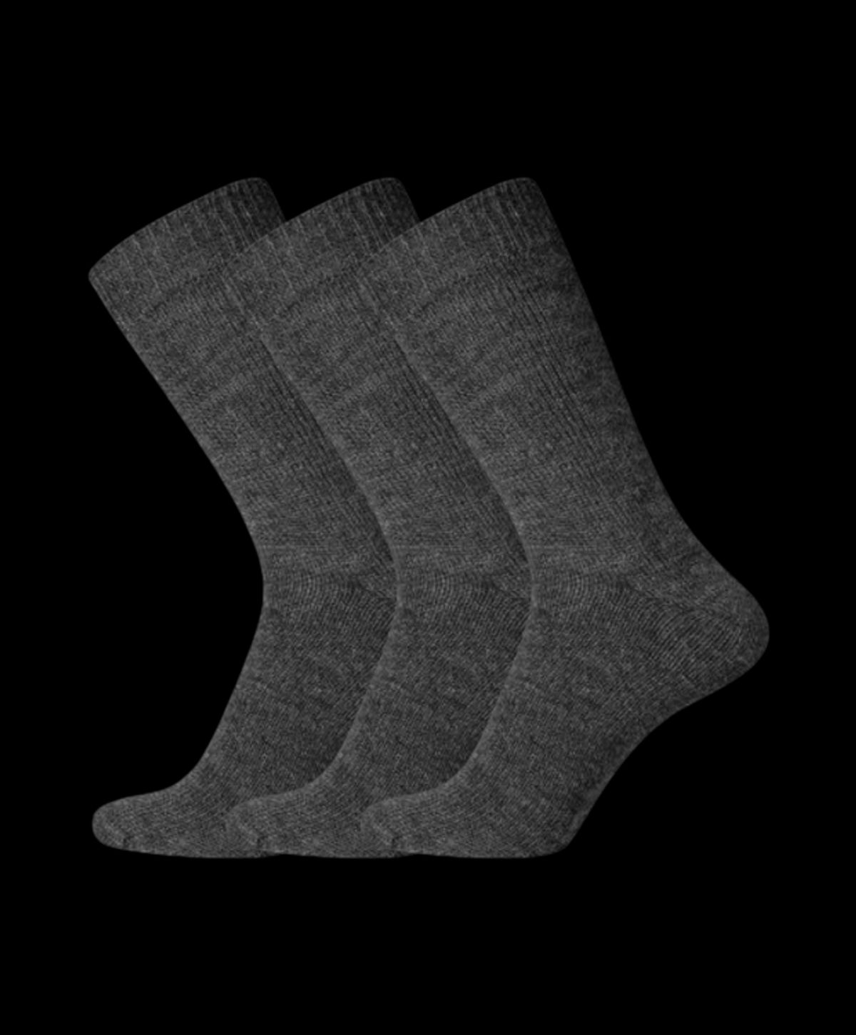 Iz sock 3pak Copenhagen premium uld strømper i mørkegrå | Ultra Soft