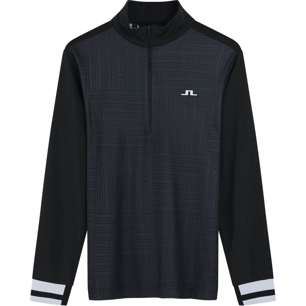 J. Lindeberg Danny Debossed Herre Pullover - Black - Str. M