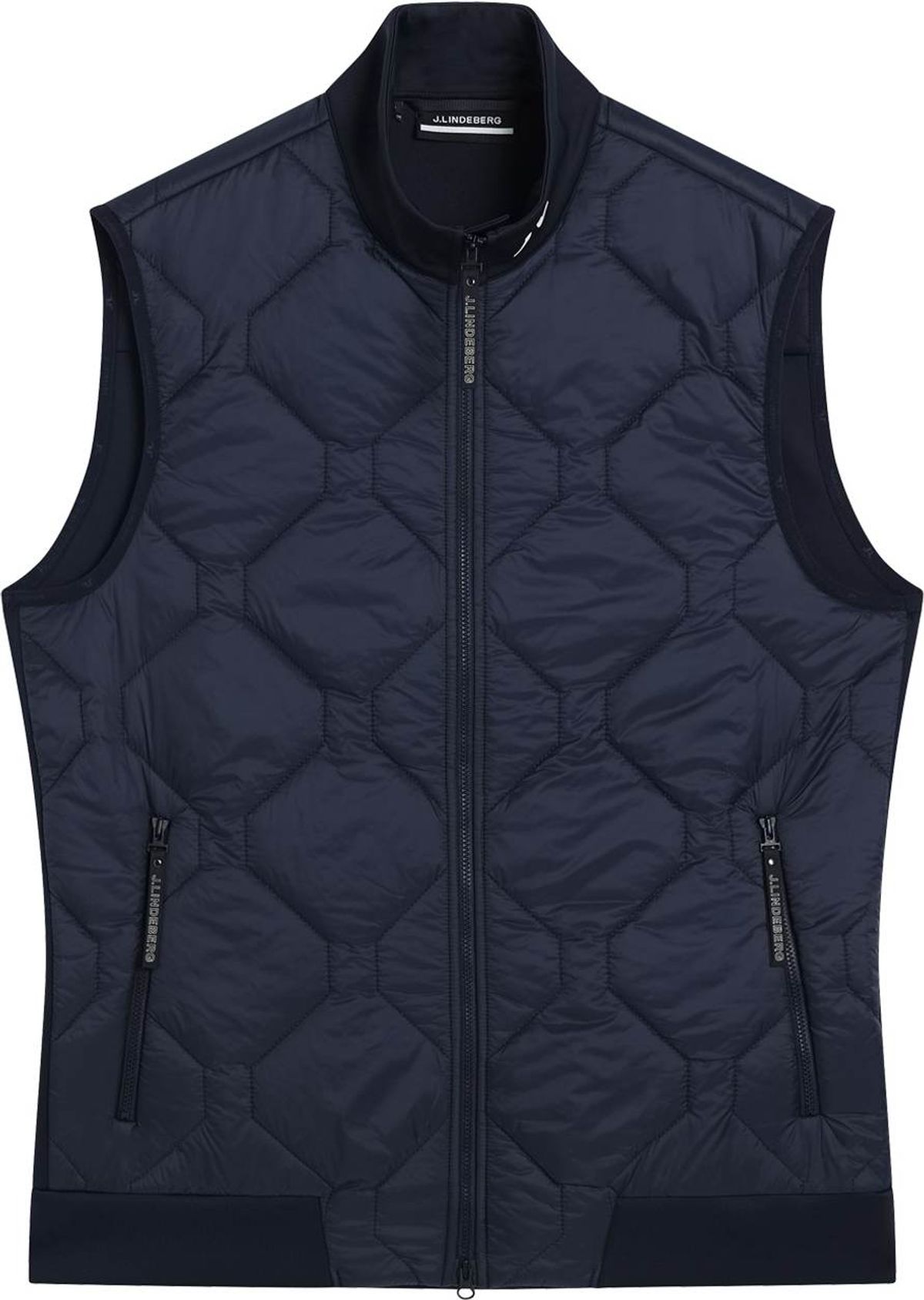 J. Lindeberg Quilt Hybrid Herre Vest - Navy - Str. XL