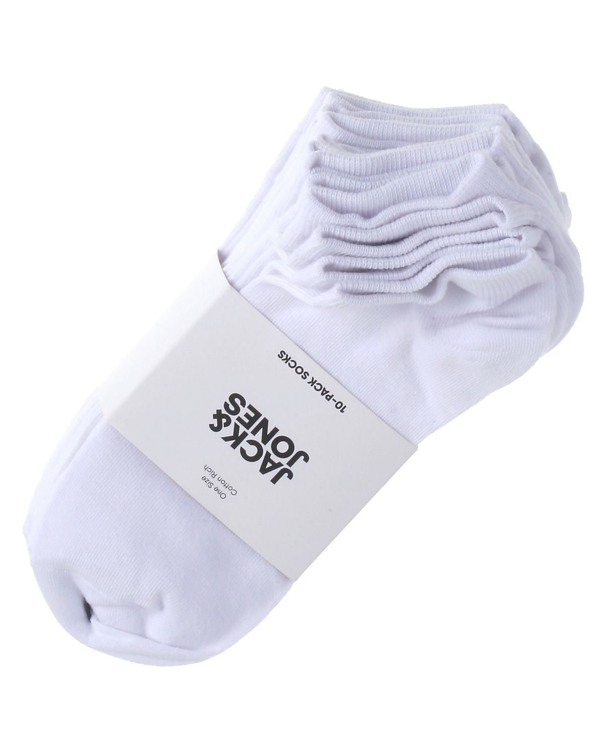 Jack & Jones 10-pak footies, Dongo, whitewhite - ONESIZE