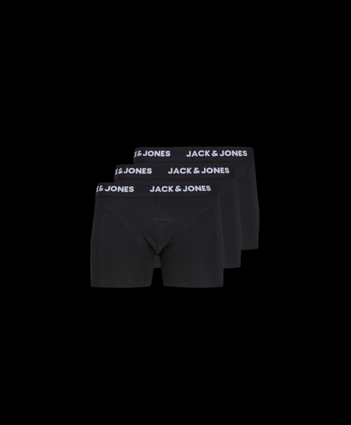 Jack & Jones 3pak boksershorts i sort til herre