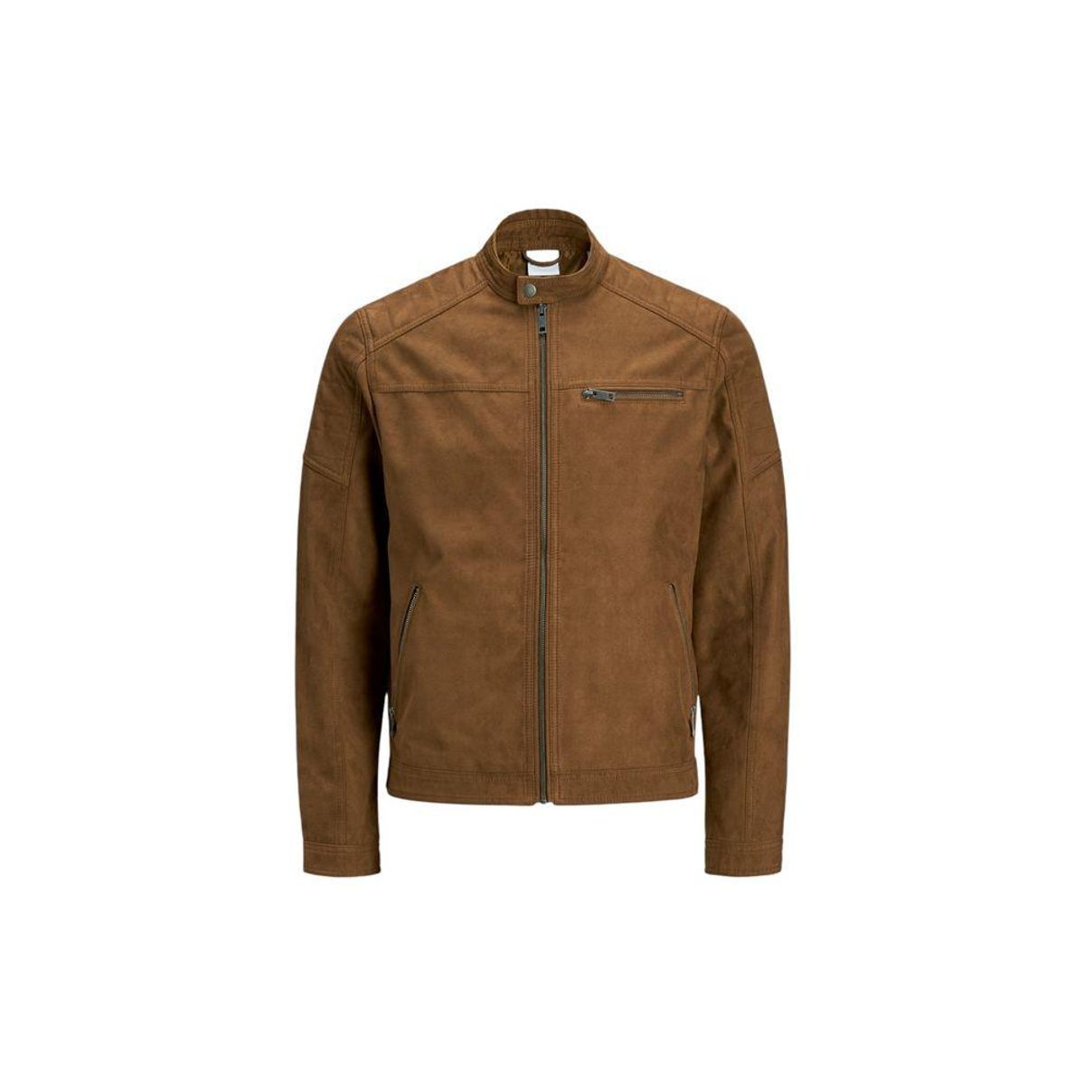 Jack Jones Beige Synthetic Leather Jacket