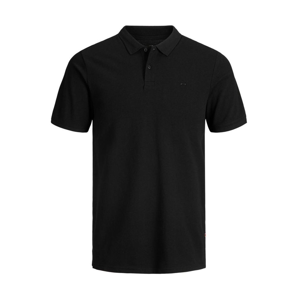 Jack Jones Black Cotton Polo Shirt