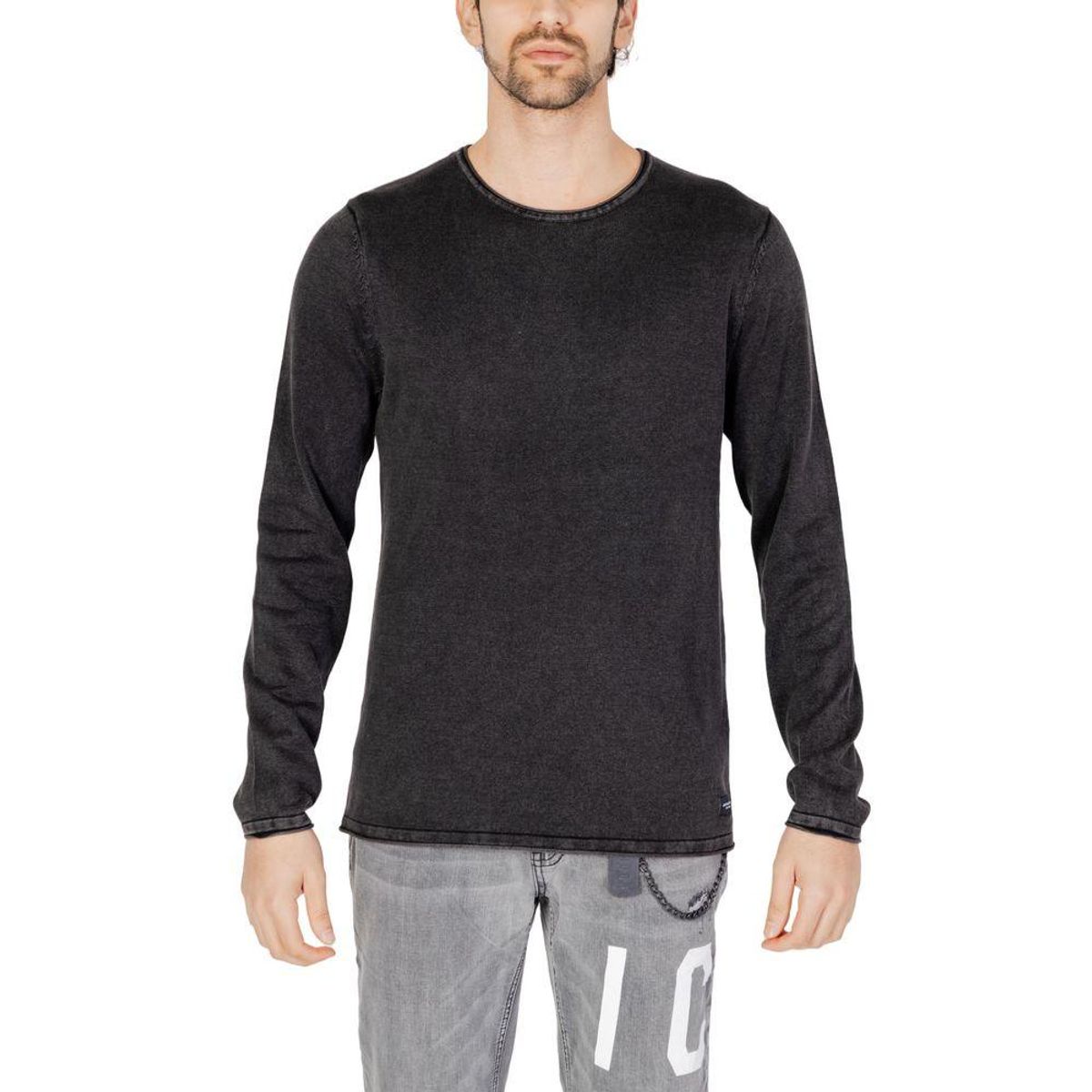 Jack Jones Black Cotton T-Shirt