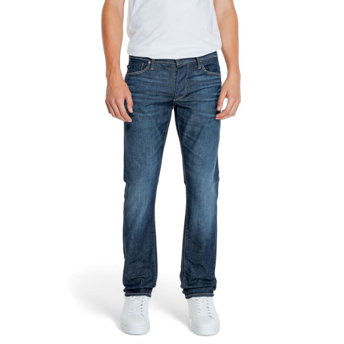 Jack Jones Blue Cotton Jeans & Pant