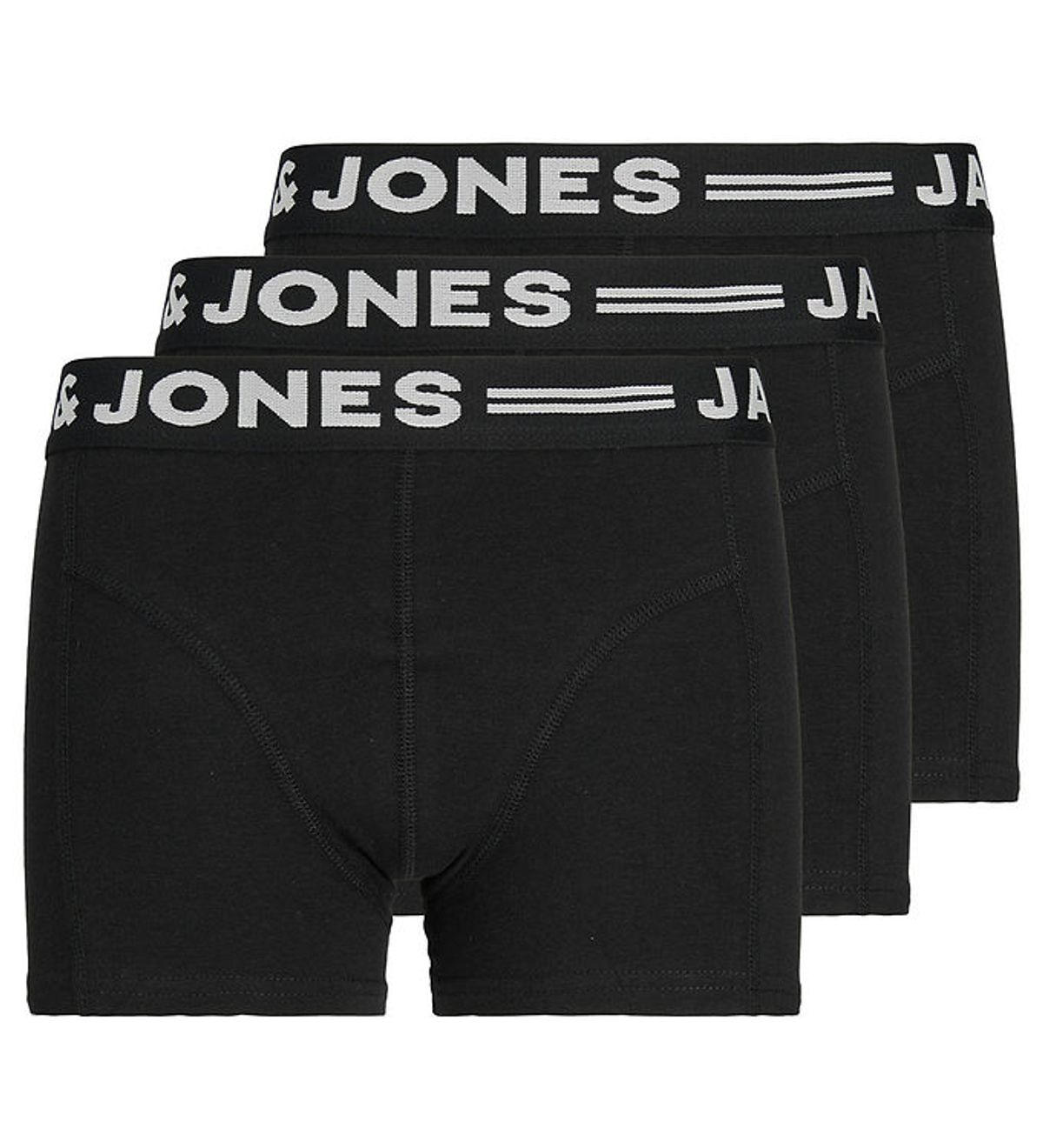 Jack & Jones Boxershorts - Sense Trunks - 3-pak - Sort