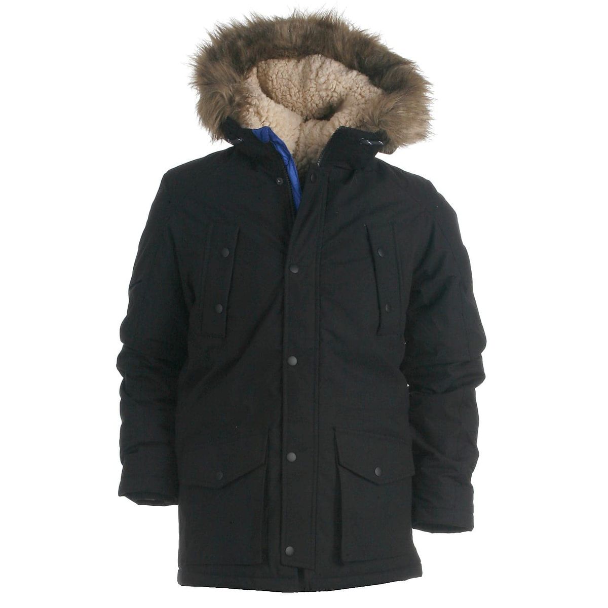 Jack & Jones JR parka jakke, Explore , sort - 152 - 12år