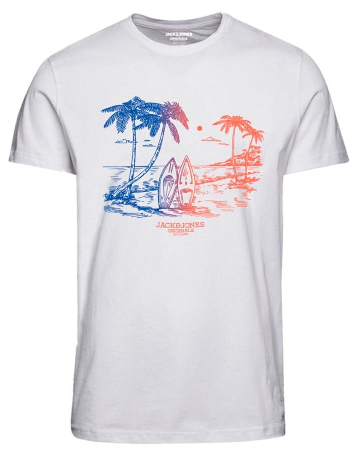 Jack & Jones JR t-shirt s/s, Aruba, hvid - 176 - S+ - S