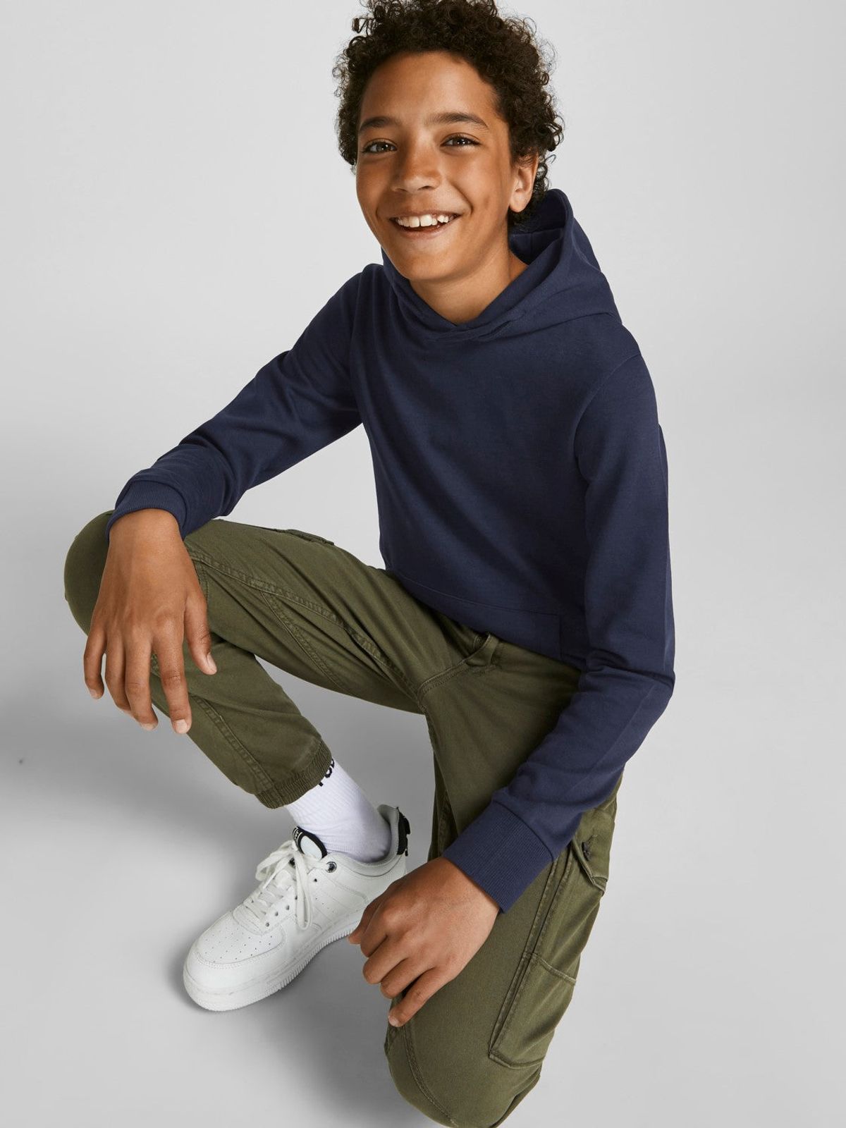 Jack & Jones junior - JJEBASIC SWEAT BLÅ