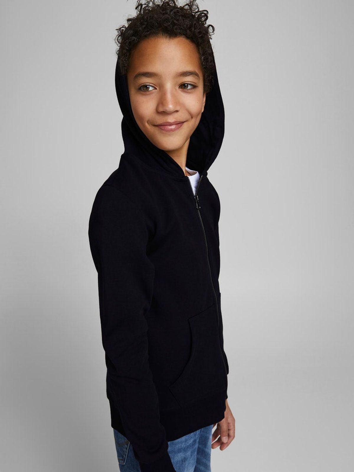 Jack & Jones junior - JJEBASIC ZIP SWEAT HOOD