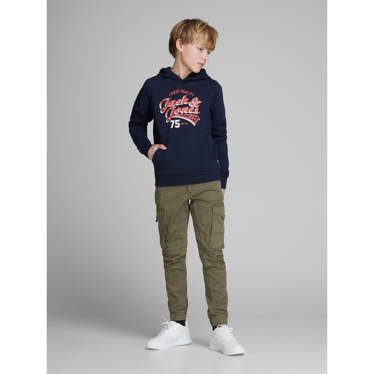 Jack & Jones junior - JPSTPAUL JJFLAKE CARGO BUKS GRØN