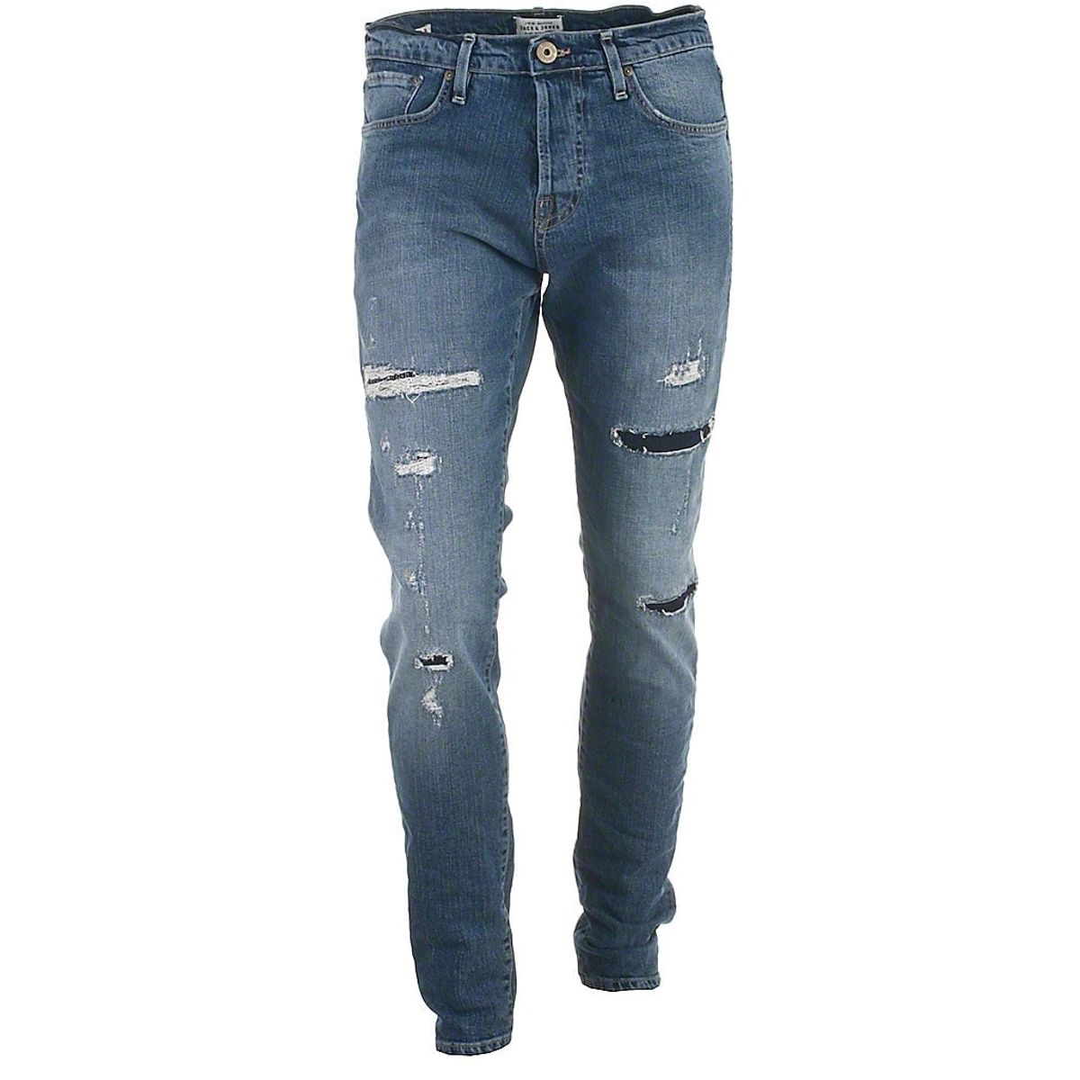 Jack & Jones ripped/destroyed jeans, blue denim, Glenn - 182 - W31 - &quot;34