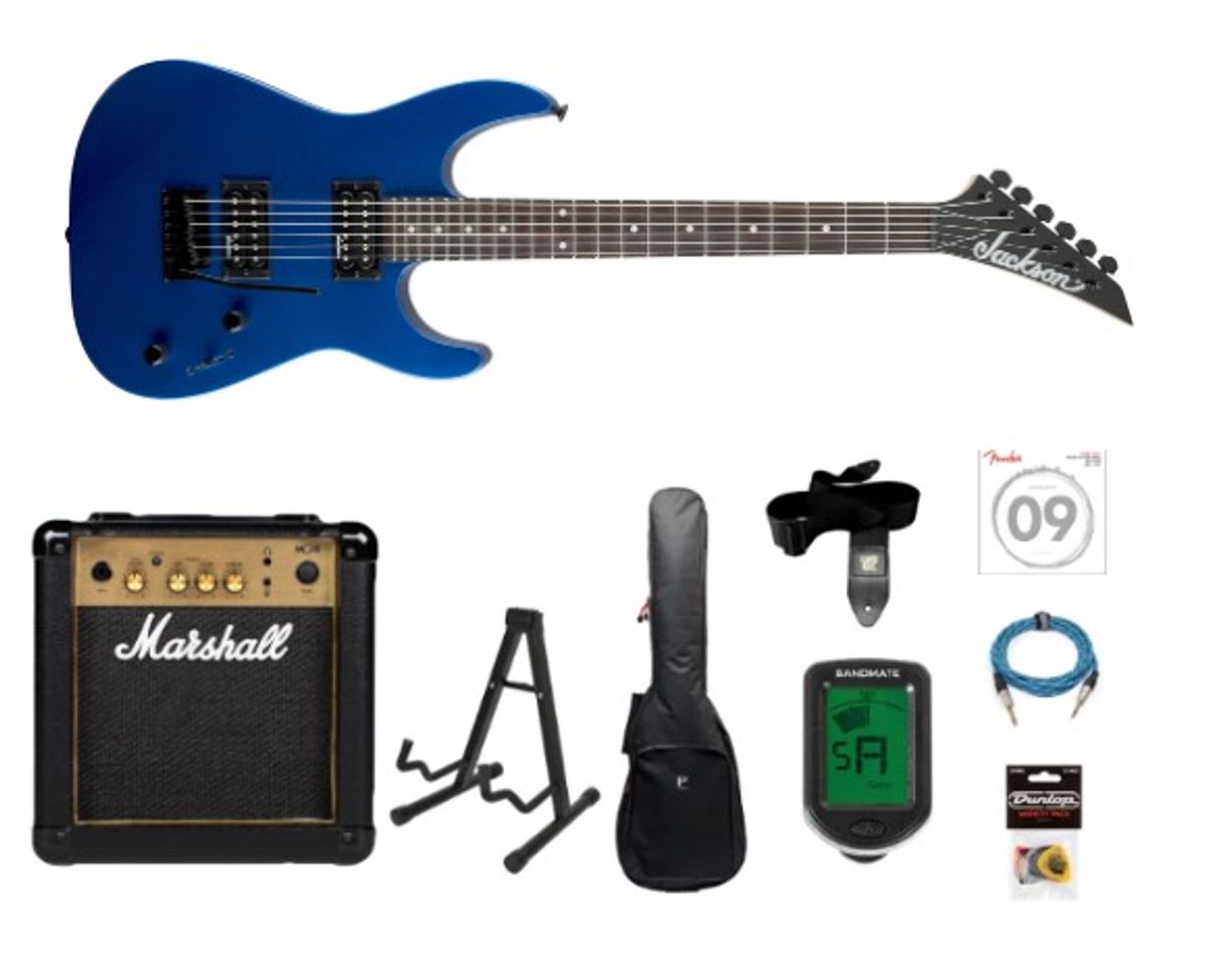 Jackson JS11 Dinky El-guitar Startpakke (Metallic Blue)