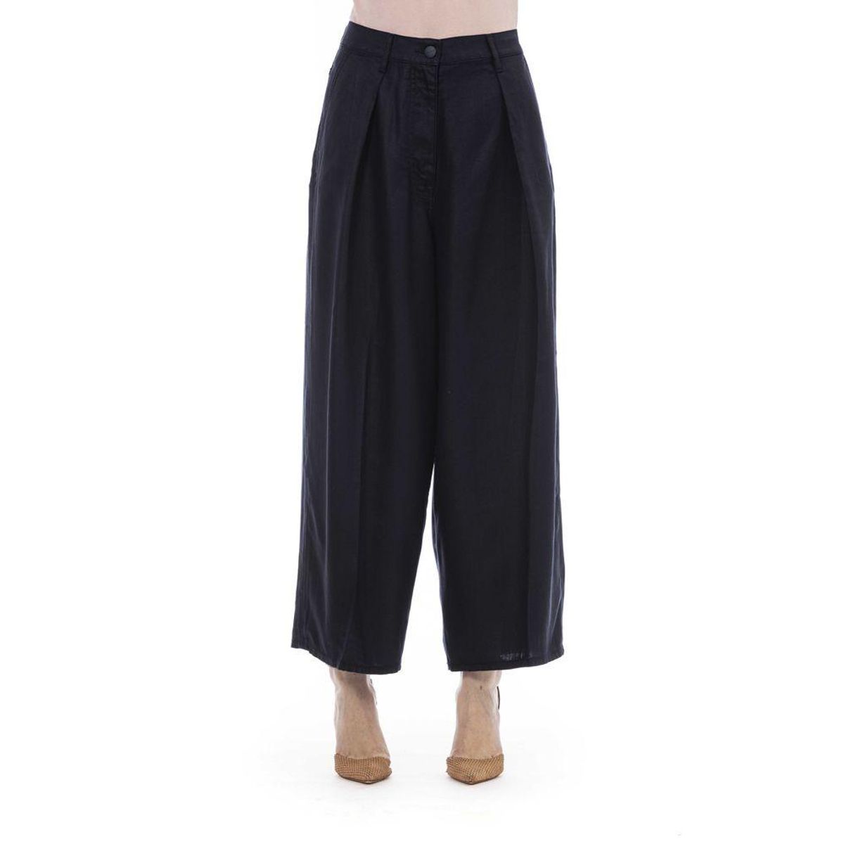 Jacob cohÃ«n Elegant Black Cotton Trousers with Pockets