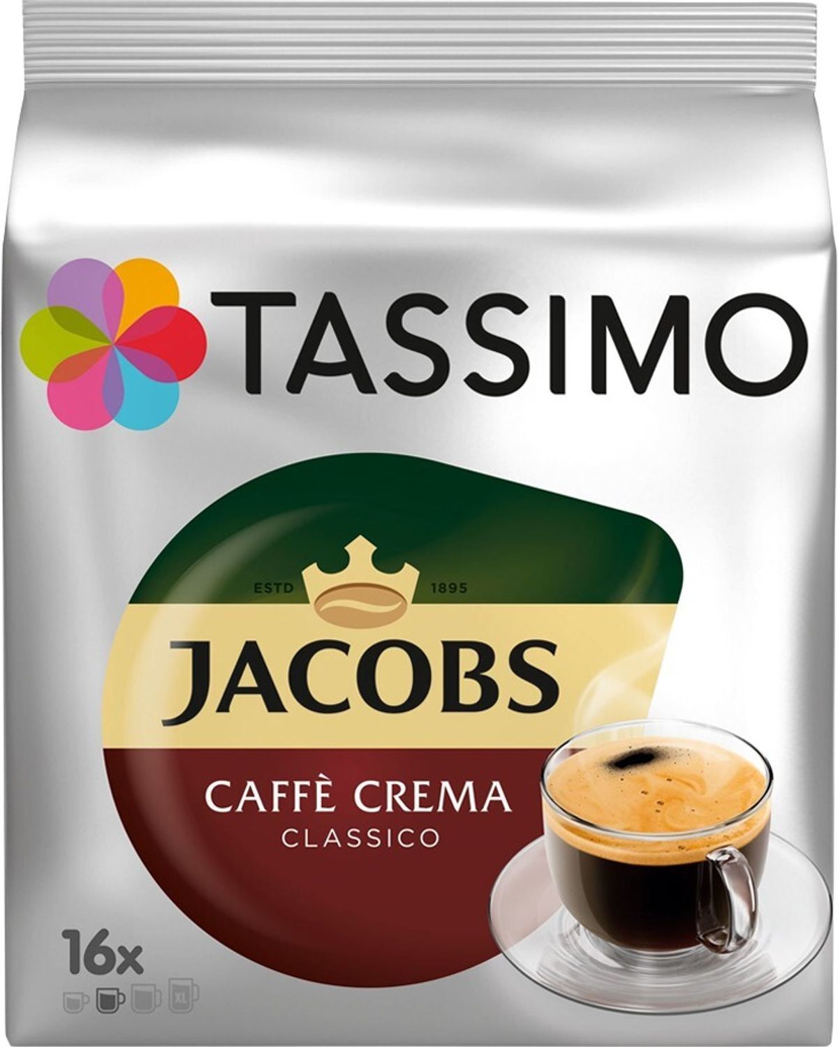 Jacobs - Caffé Crema Classico (16 stk) - Kapsler til Tassimo