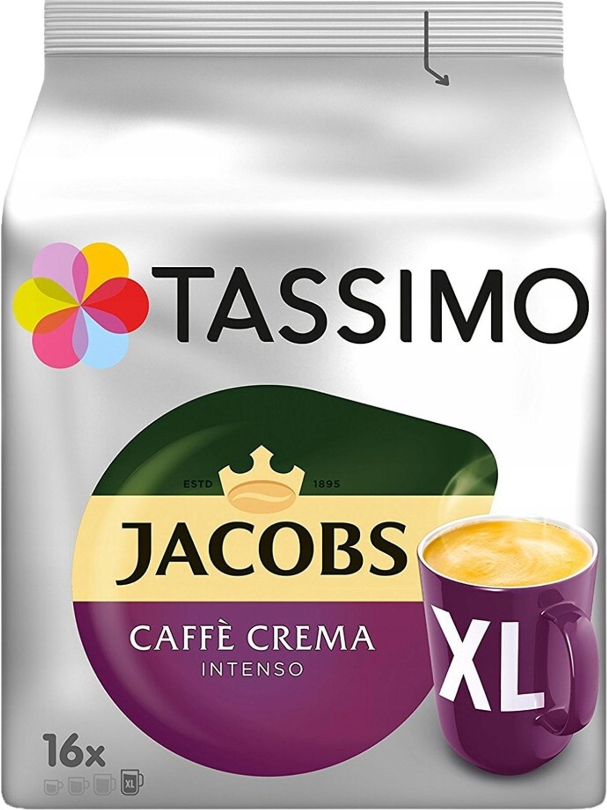 Jacobs - Caffé Crema Intenso XL (16 stk) - Kapsler til Tassimo