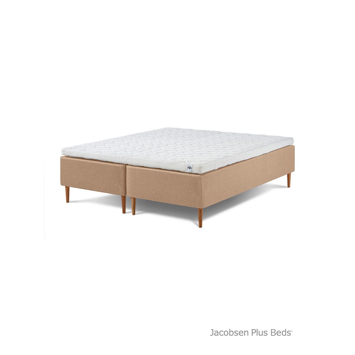 Jacobsen Plus Beds Classic Box seng, Sand (180 x 200 cm, Fast/fast)