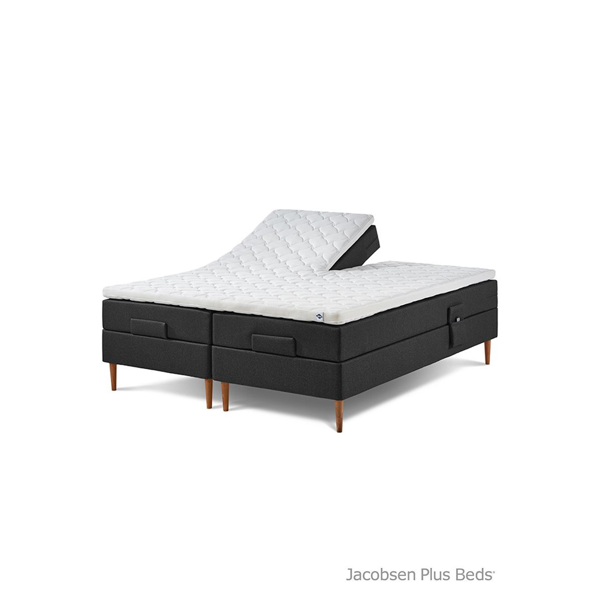 Jacobsen Plus Beds Elevationsseng Lux, Antracit (180 x 200 cm, Fast/fast)