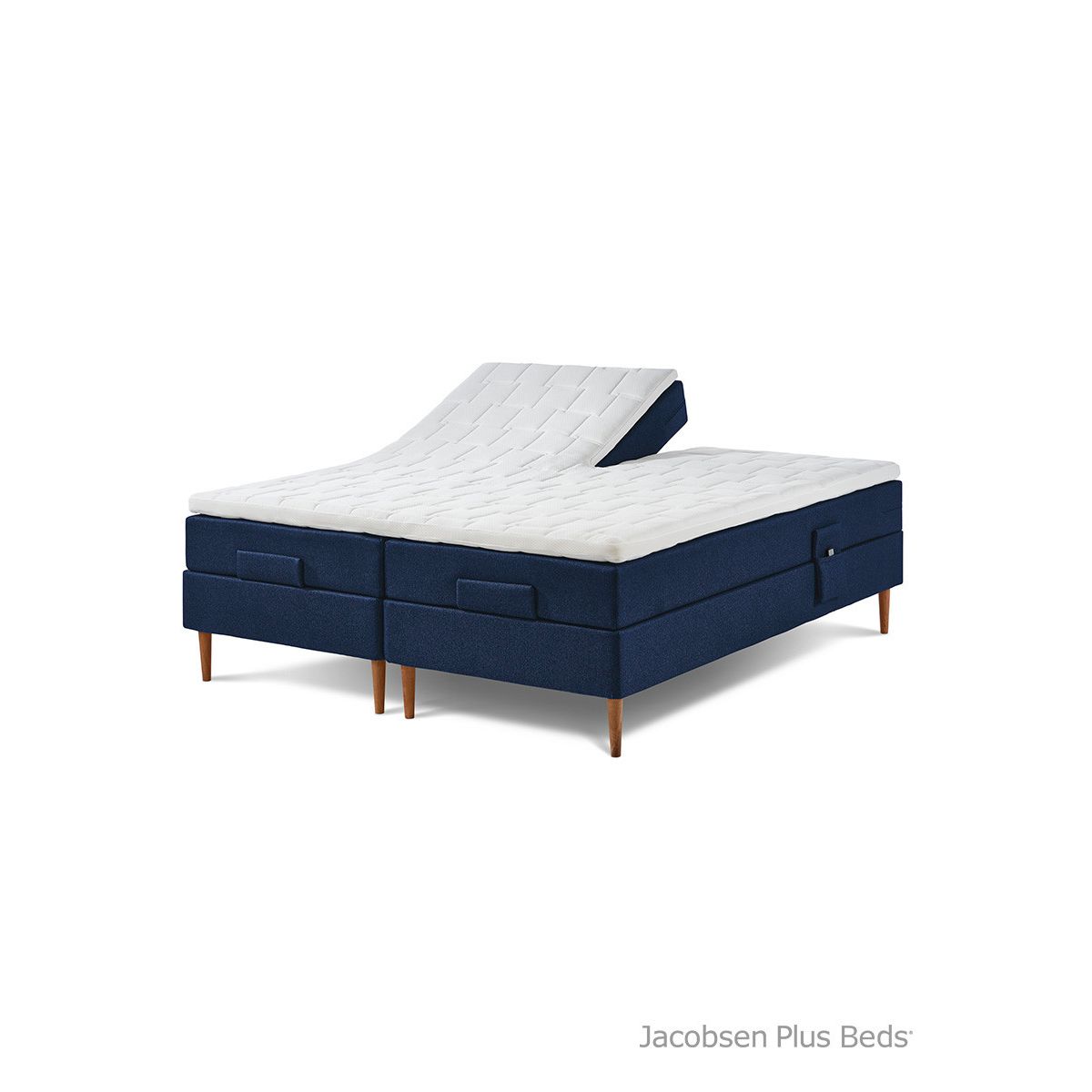 Jacobsen Plus Beds Elevationsseng Lux, Blå (180 x 200 cm, Fast/fast)