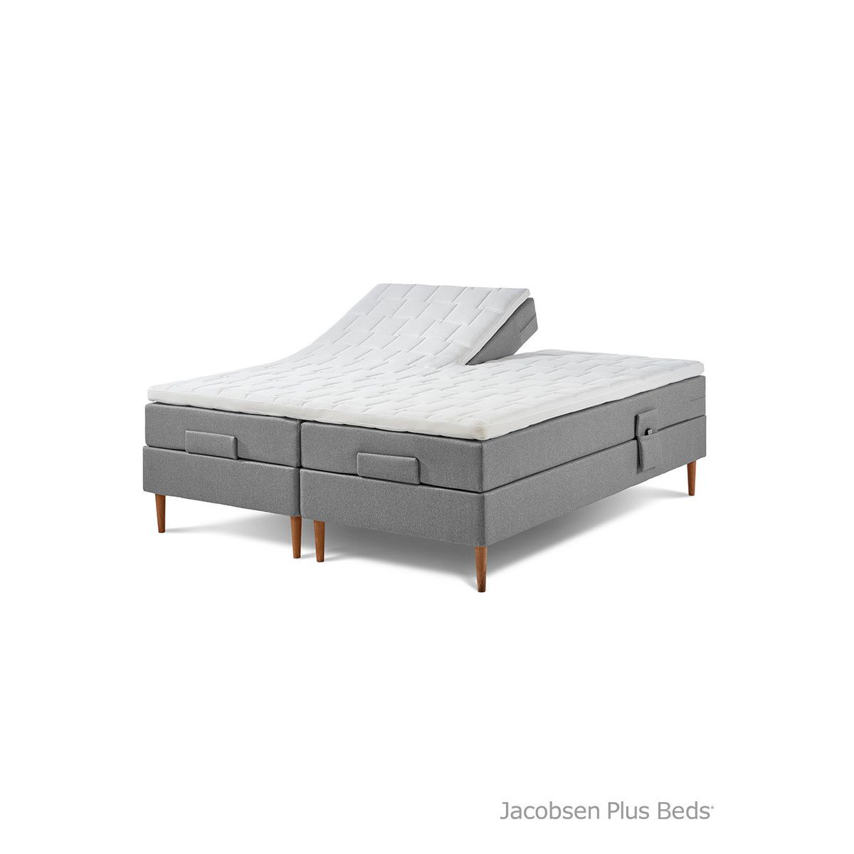 Jacobsen Plus Beds Elevationsseng Lux, Grå (180 x 200 cm, Fast/fast)