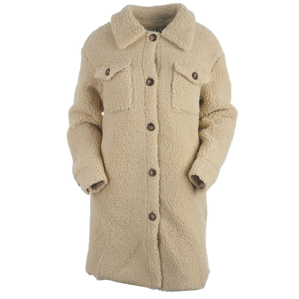 Jacqueline de Yong teddy shacket, Elvis, cement - 182 - M+ - 38