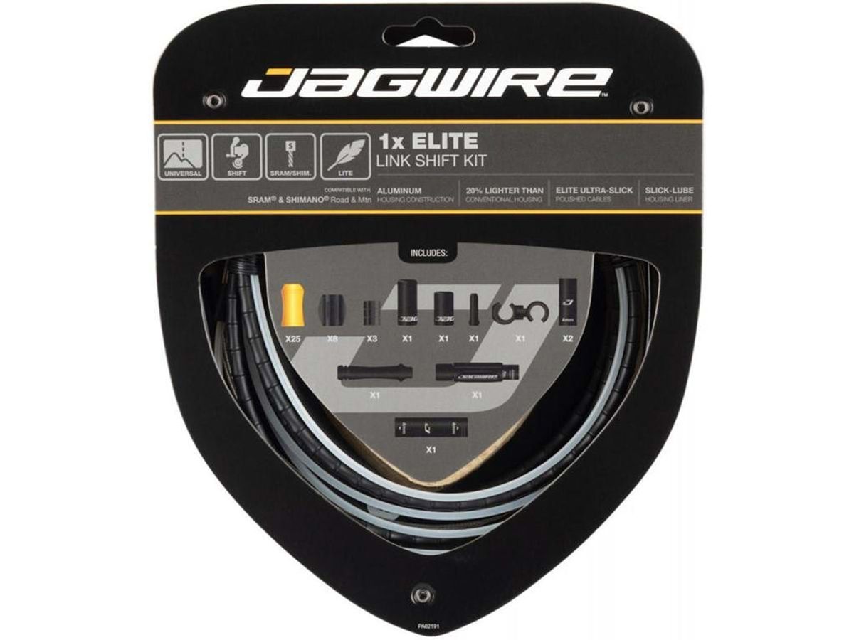 Jagwire Elite Link Gearkabelsæt til Road/MTB - Sort