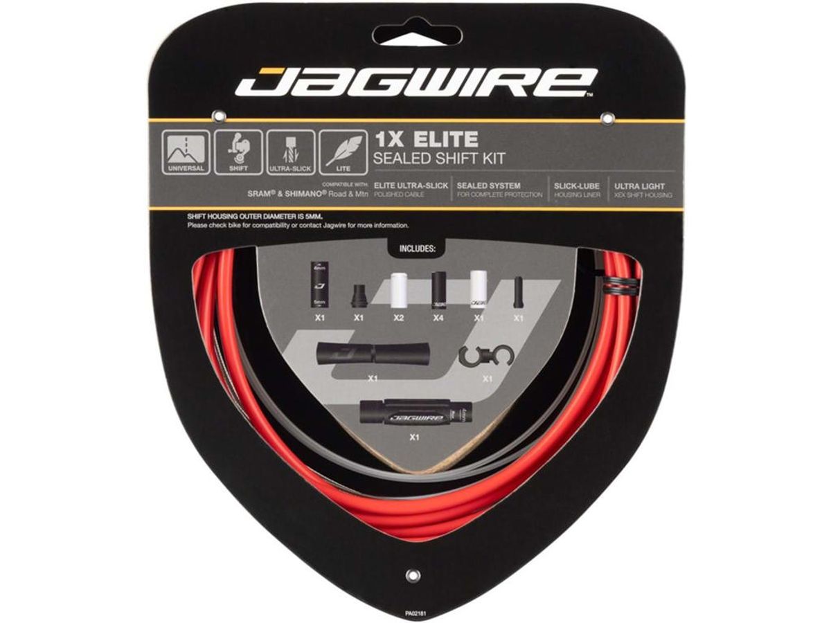 Jagwire Elite Sealed Gearkabelsæt med STS-EL - Rød