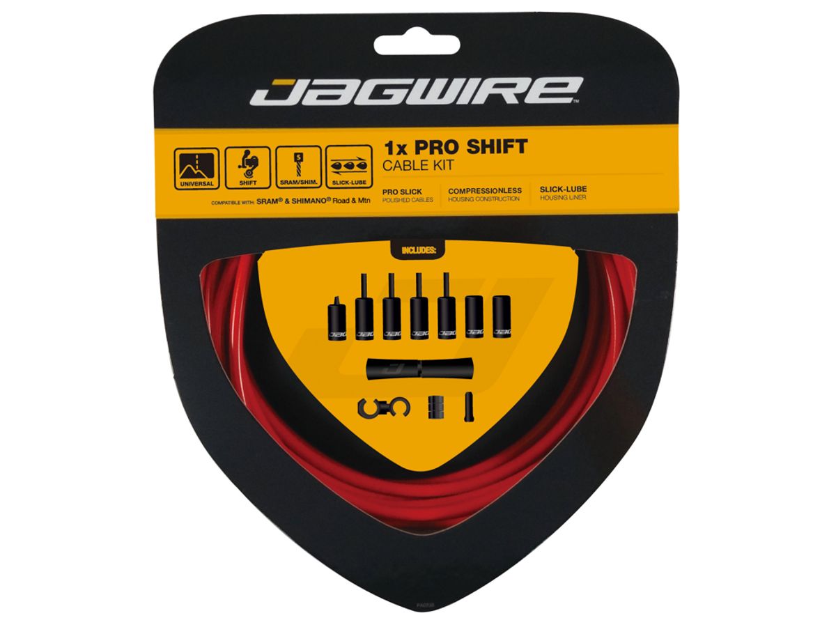 Jagwire - Pro Shift - 1x Gearkabel sæt - Road/MTB - Rød