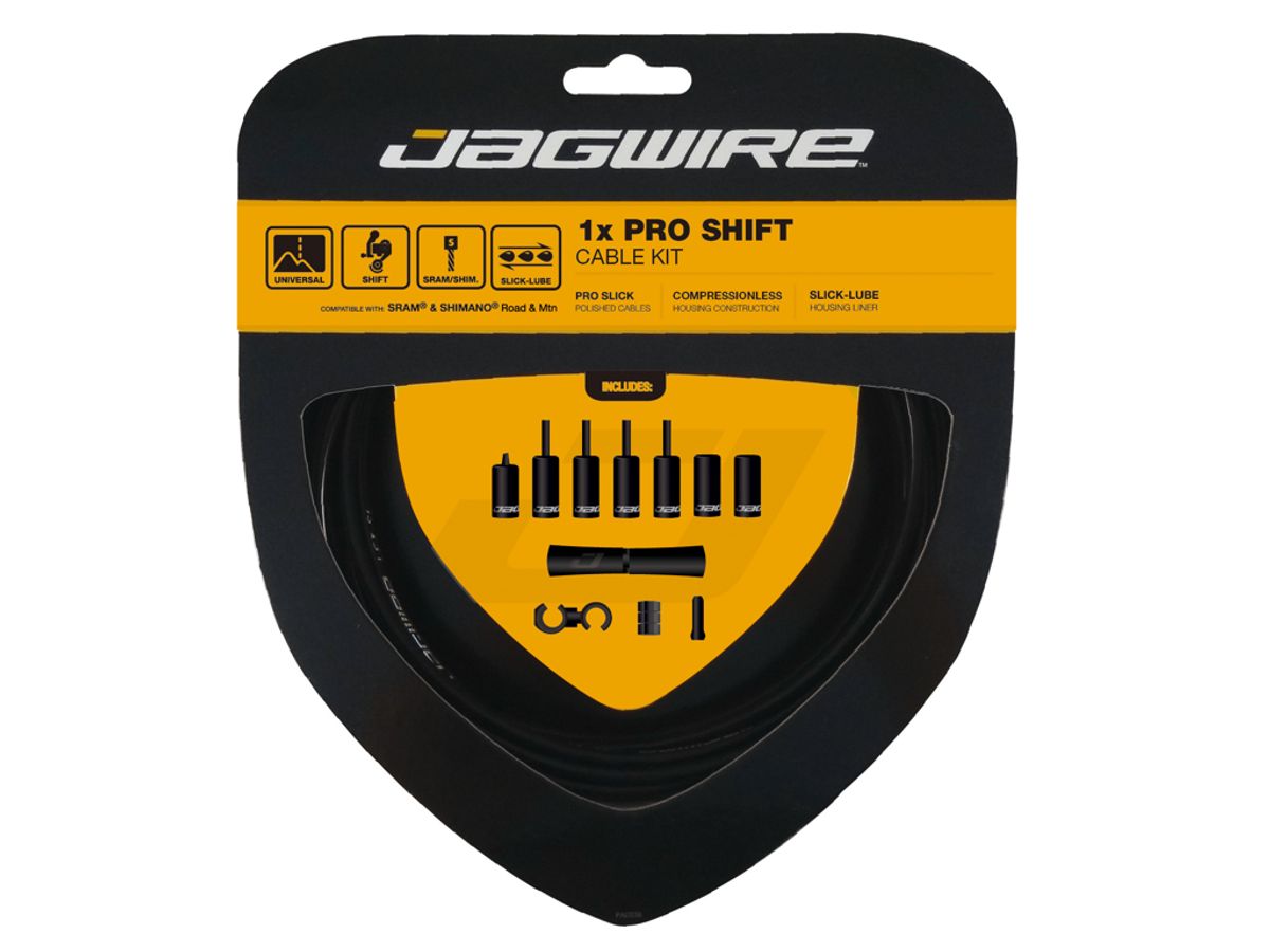 Jagwire - Pro Shift - 1x Gearkabel sæt - Road/MTB - Sort