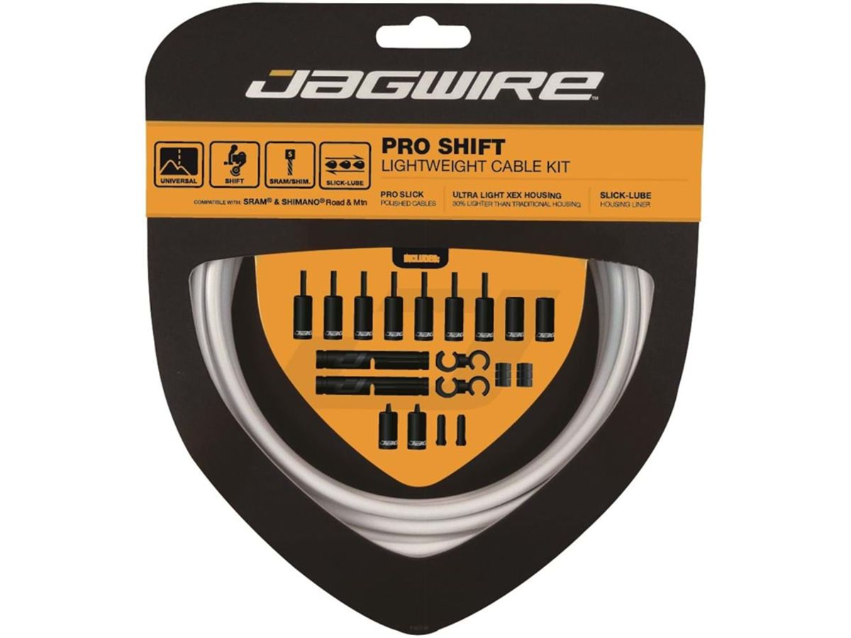 Jagwire - Pro Shift - 2x Gearkabel sæt - Road/MTB - Hvid