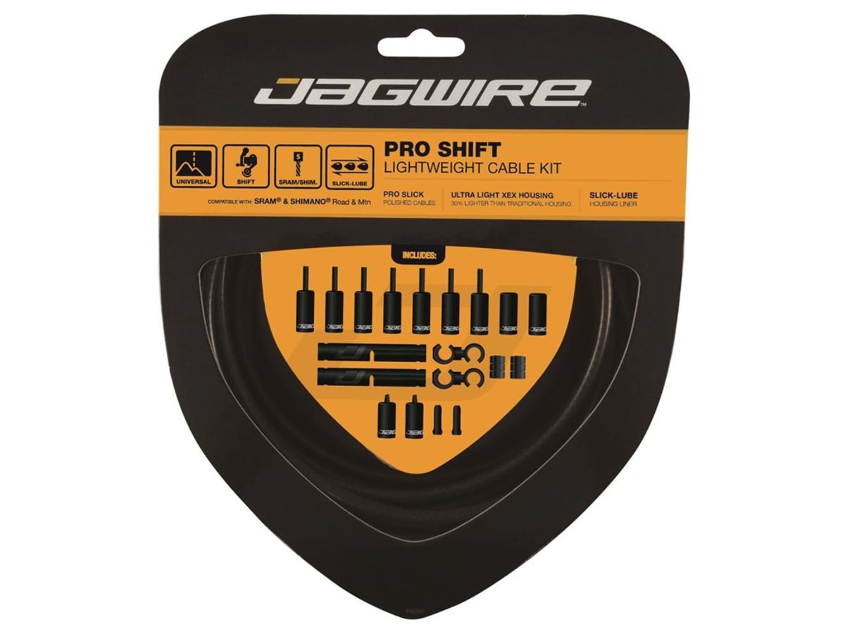 Jagwire - Pro Shift - 2x Gearkabel sæt - Road/MTB - Mat Sort