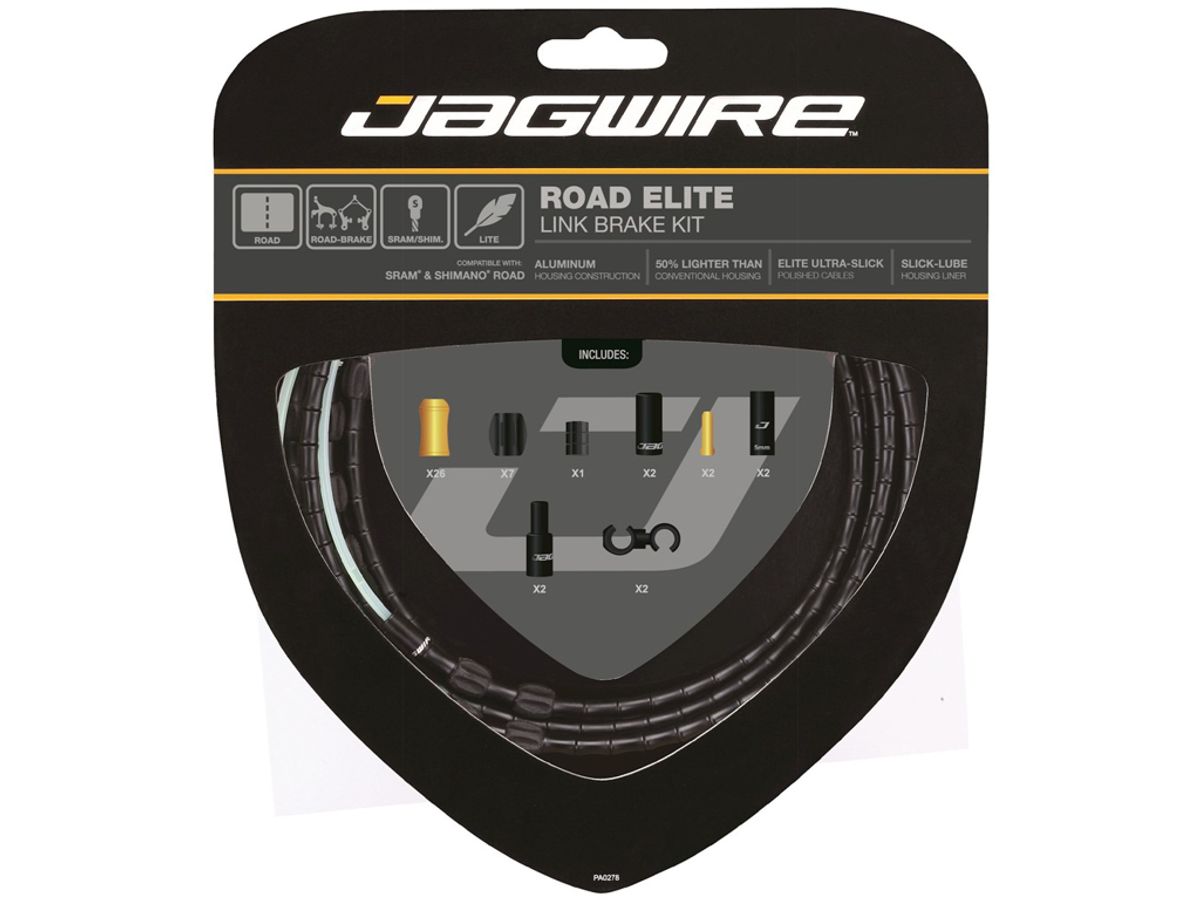 Jagwire - Road Elite - bremsekabel sæt til Road - Sort