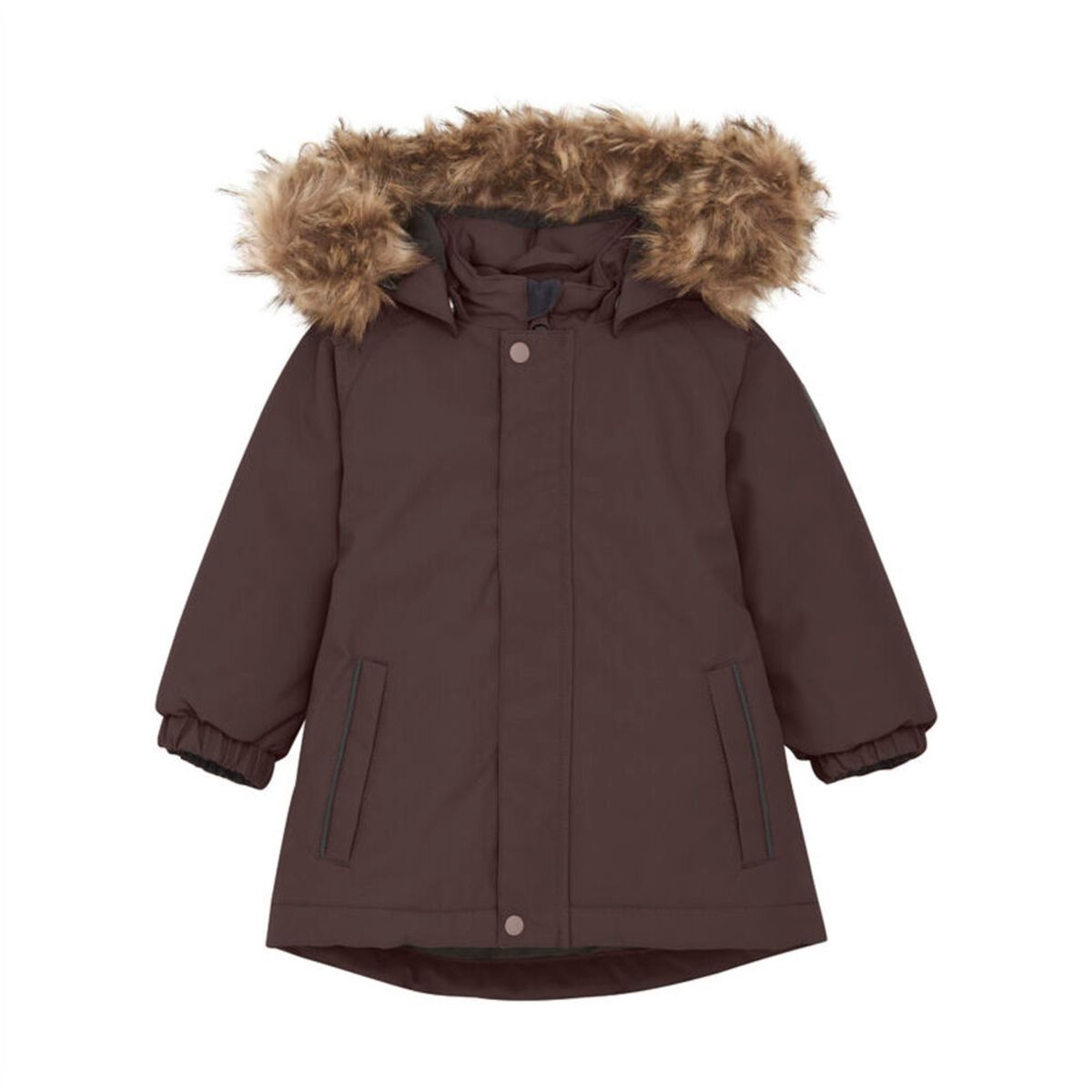 Jakke m. Fake Fur - Raisin - 92