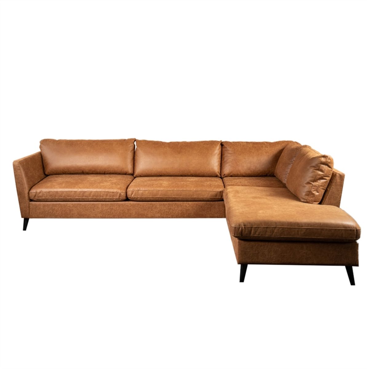 Jakob sofa med chaiselong - Højrevendt sofa - Brun