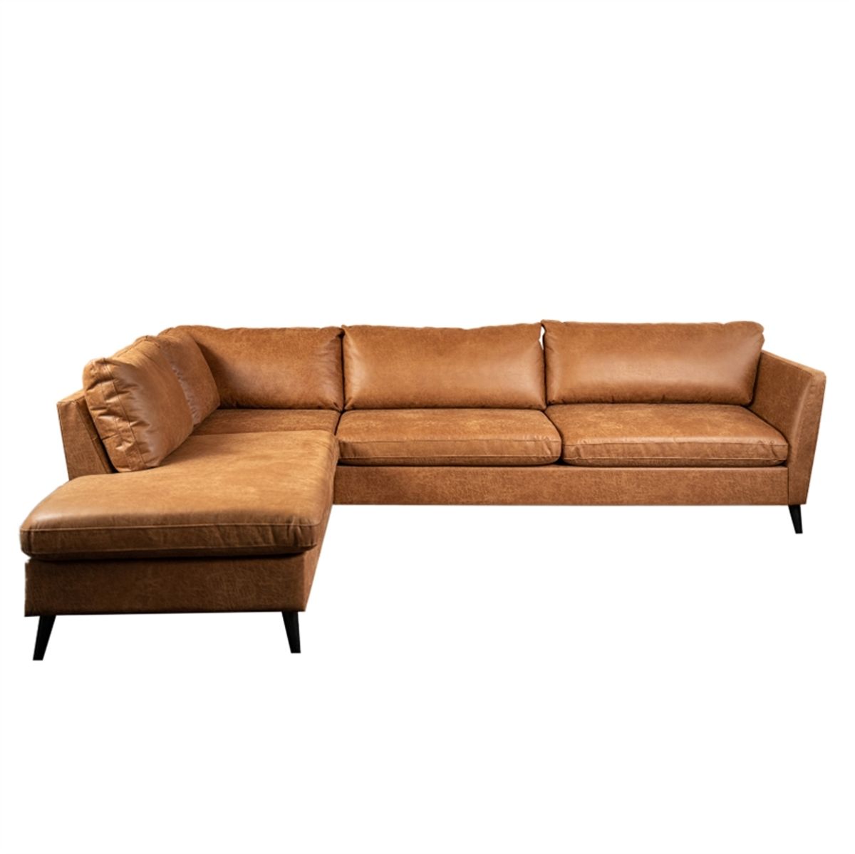 Jakob sofa med Venstrevendt Chaiselong Cognac