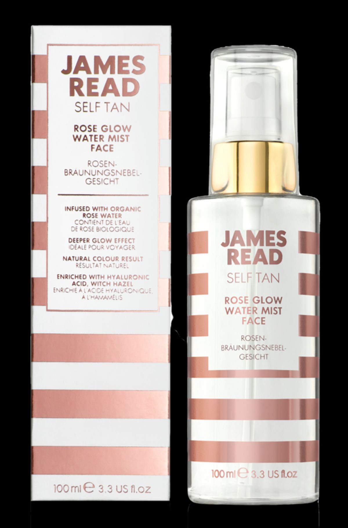 James Read Rose Glow Water Mist Face, 100ml.