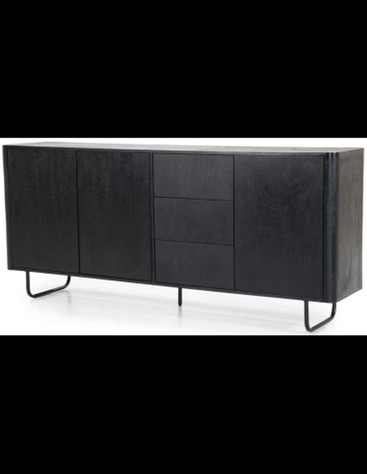 James Sideboard i metal og mangotræ B180 cm - Sort