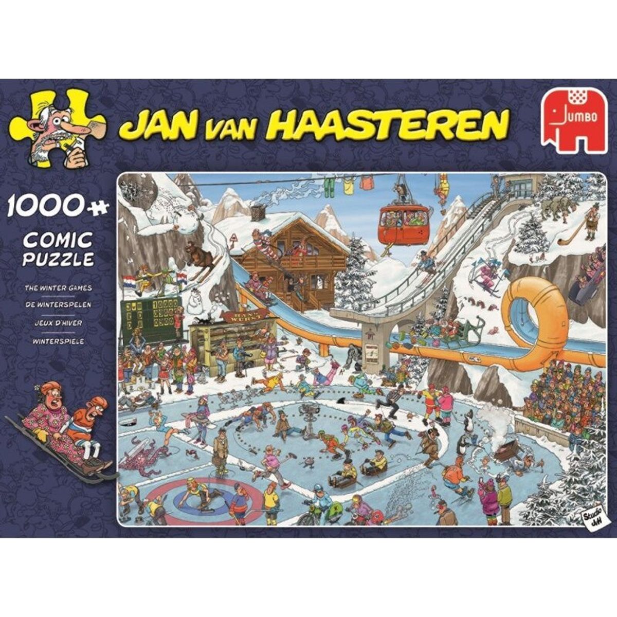 Jan Van Haasteren Puslespil - 1000 Brikker - Vinterlege