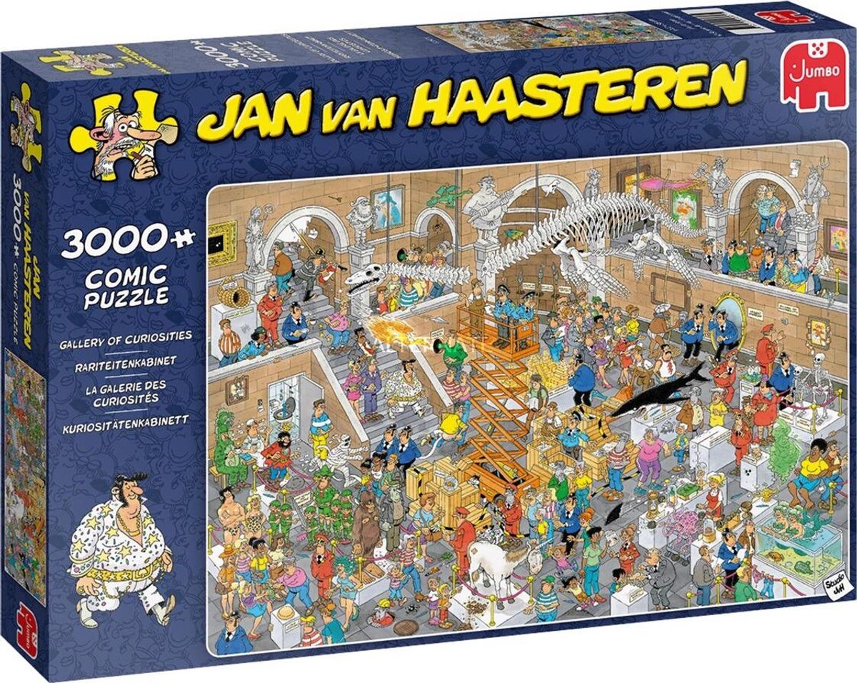 Jan Van Haasteren Puslespil - 3000 Brikker - Gallery Of Curiosities